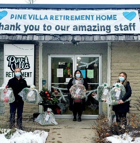 Student-made wreaths were delivered to Pine Villa Retirement Home as part of Operation Garland. Wreaths were also provided to Hospice Georgian Triangle. Contirbuted photo