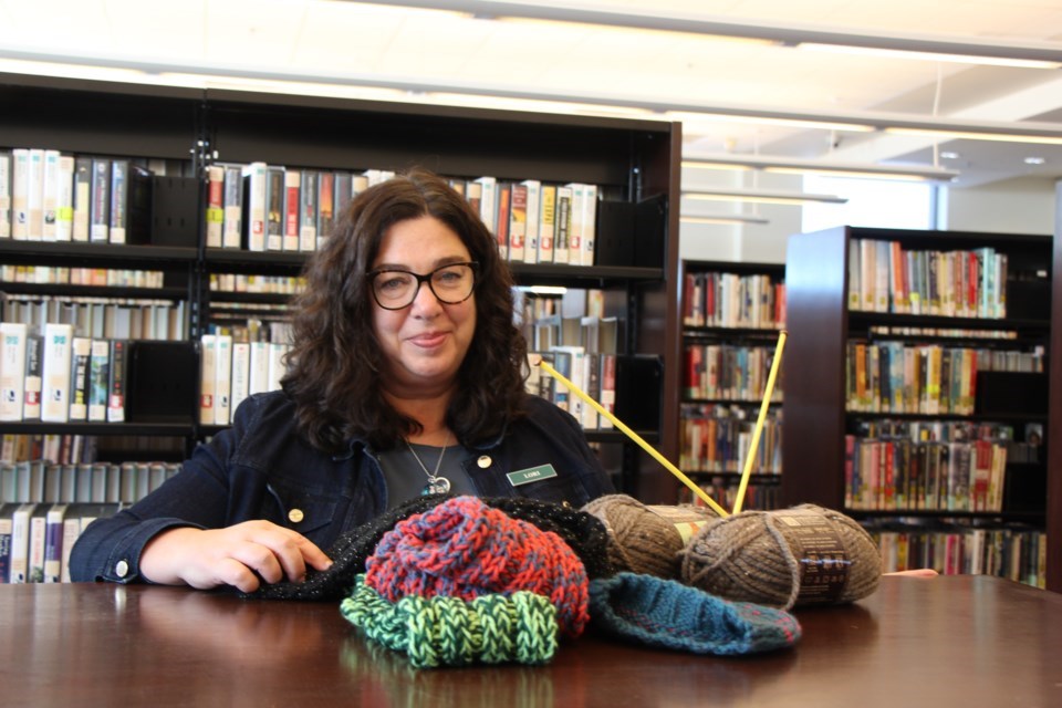 Lori Crossan is the adult and senior programming co-ordinator at the Collingwood Public Library and part of Knitter's Corner. 