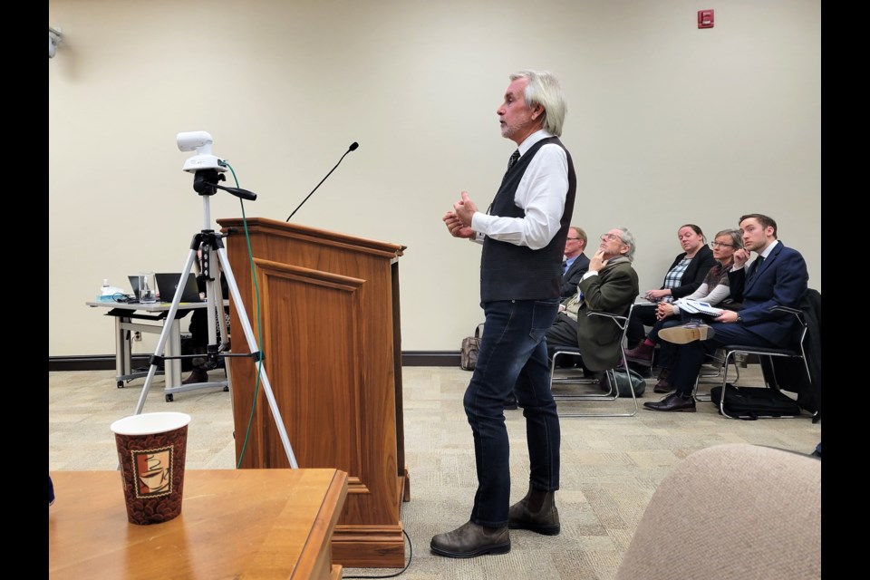 Resident Steve Roper gave a deputation during a public meeting on Jan. 23 regarding the Eden Oaks development.