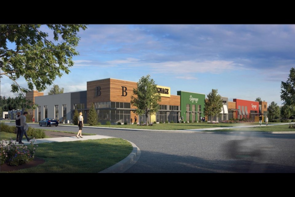 An artist's rendering of a new industrial park development proposed for 120 Mountain Road in Collingwood.