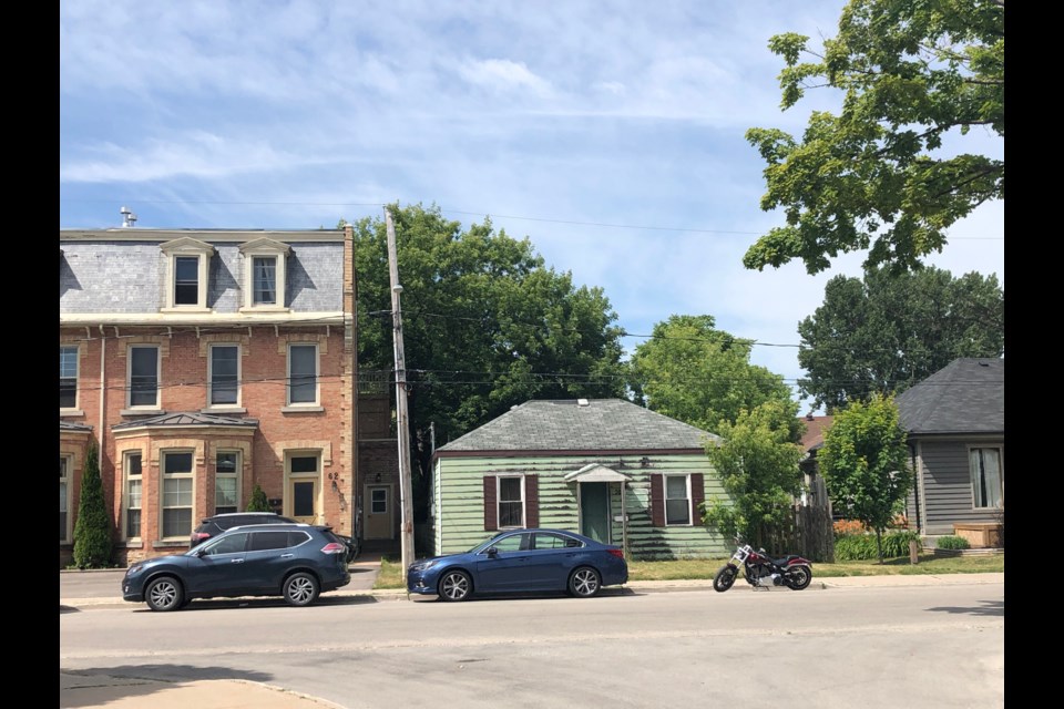 The owner of this property (green house) at 58 St. Paul street would like permission to demolish it. His plan - though it's not a formal agreement with the town - is to build a duplex in its place. Erika Engel/CollingwoodToday