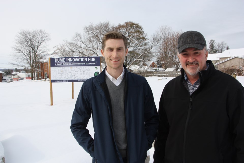 Eric and Mark Palmer of Greenland Engineering have a vision for an innovation hub on Hume Street. Erika Engel/CollingwoodToday