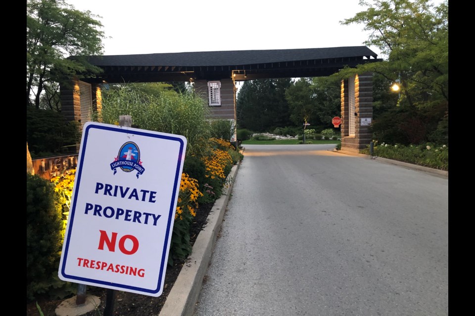 Lighthouse Point residents want council to reverse a ban on gates so one can be installed at the entrance to their condominium community. Erika Engel/CollingwoodToday files