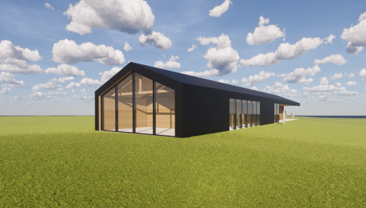 This is the concept art for a proposed clubhouse at Fisher Field to be used by members of the public and the user groups who rent the fields. Contributed image