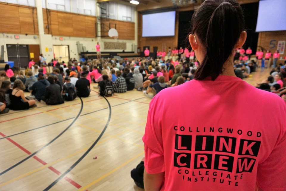 The Collingwood Collegiate Institute Link Crew welcomed Grade 9 students on Aug. 31 for orientation.