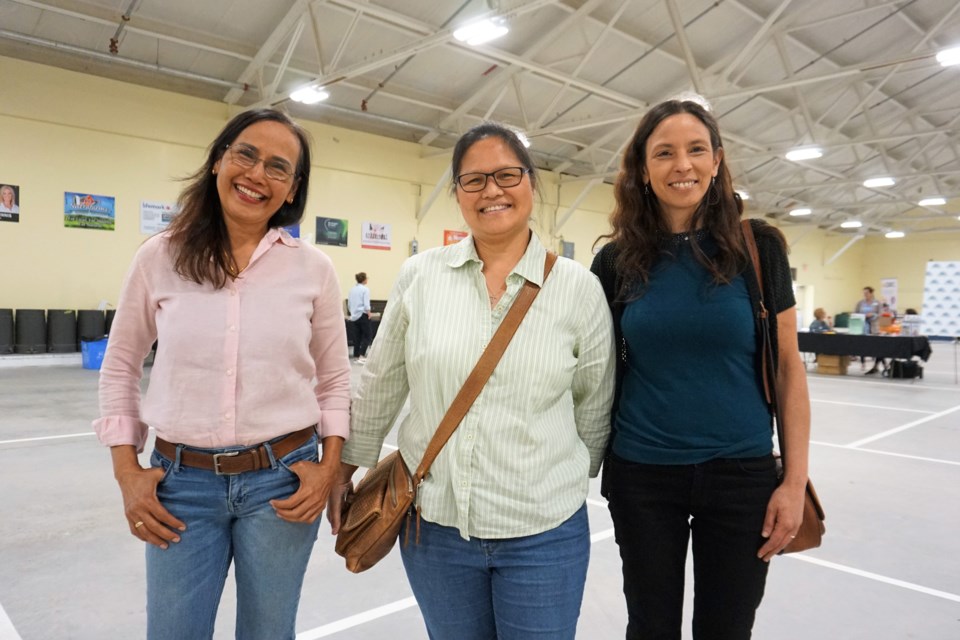 Immigrant entrepreneurs from left, Narry Ngamying, Beth Forsyth and Celeste Berces were slated to speak as part of a panel during the County of Simcoe's Week of Welcome event in Collingwood on June 16, 2023.