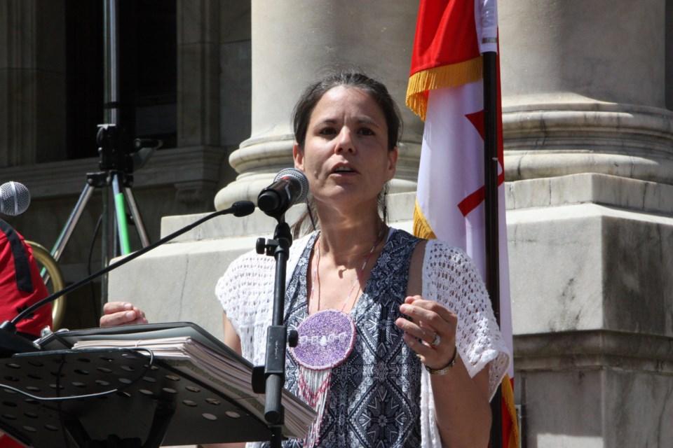 Jillian Morris, a Collingwood resident and Indigenous person, shared the struggle of Canada Day, and encouraged Canadians to join together in celebrations, and take every available opportunity to learn about Indigenous culture. Erika Engel/CollingwoodToday