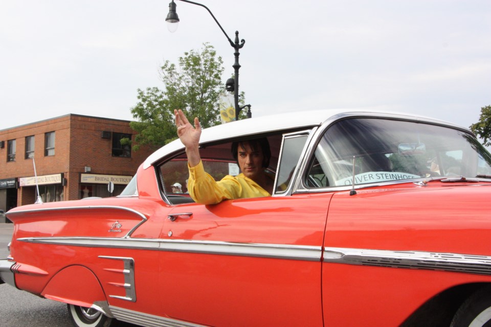 German Elvis, Oliver Steinhoff in this year's car parade is one of the finalists at this year's Collingwood Elvis Festival. Erika Engel/CollingwoodToday