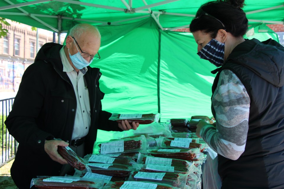 Tony DeMaria of D&D Meats was one of the very first vendors to register for the Collingwood Downtown Farmers’ Market 18 years ago. 