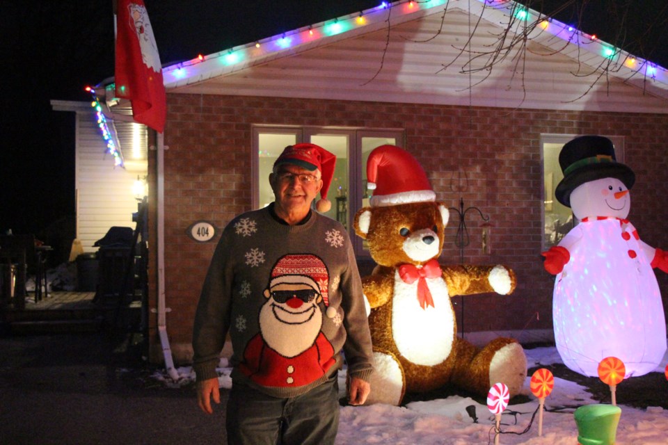 Bill Nicholson has been setting up his Christmas display for close to 20 years. Maddie Johnson for CollingwoodToday