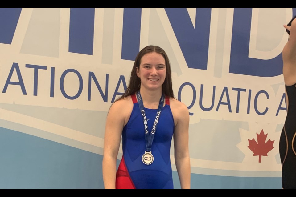 Reese Wessinger finished second in the 100 metre individual medley at the Ontario Federation of School Athletic Associations championships in Windsor on Feb. 28.