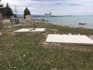A windy weekend left more damage to the Sunset Park shoreline. Contributed photo
