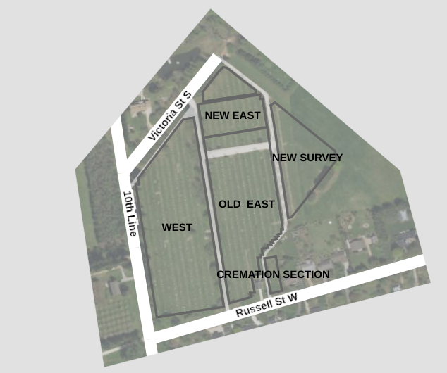 2021_08_27 Thornbury Clarksburg Cemetery Map_JG