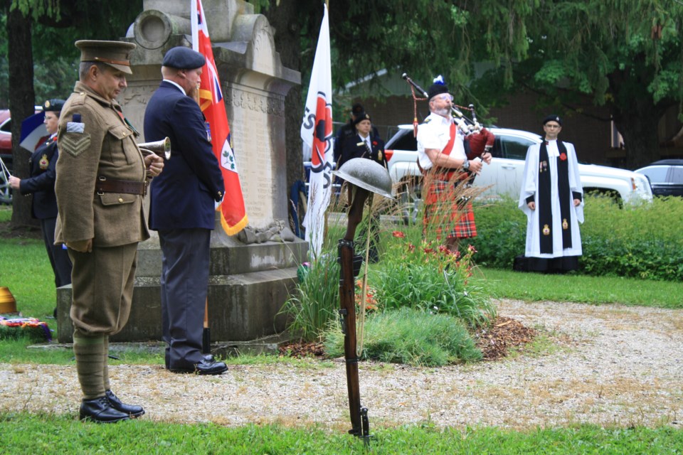Members of the community and local legion gathered on Saturday to commemorate the 100th anniversary of the Ravenna Cenotaph.