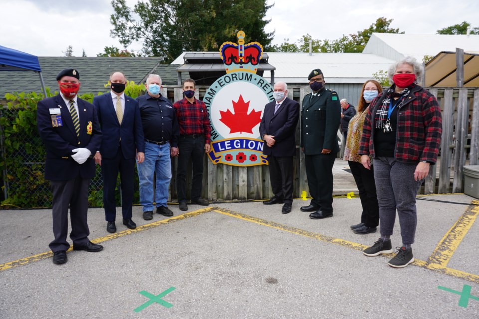 The Craigleith Heritage Depot launched its online military museum at the Royal Canadian Legion in Clarksburg on Saturday. Jennifer Golletz/CollingwoodToday                                