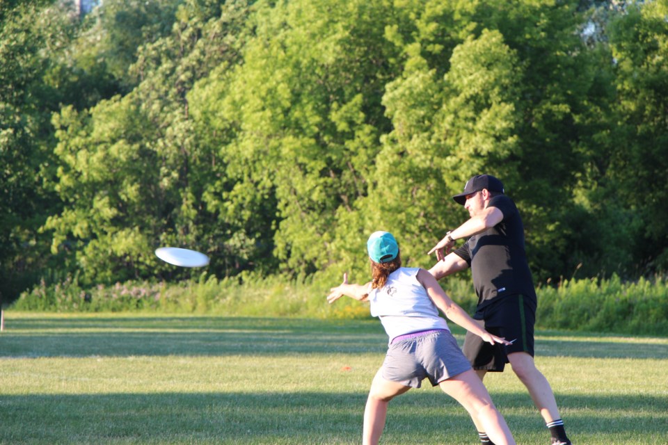 Ultimate frisbee is a co-ed sport with an age range from 16 to 49. Maddie Johnson for CollingwoodToday