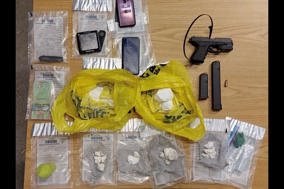 Police seized these items during an investigation in Stayner.
