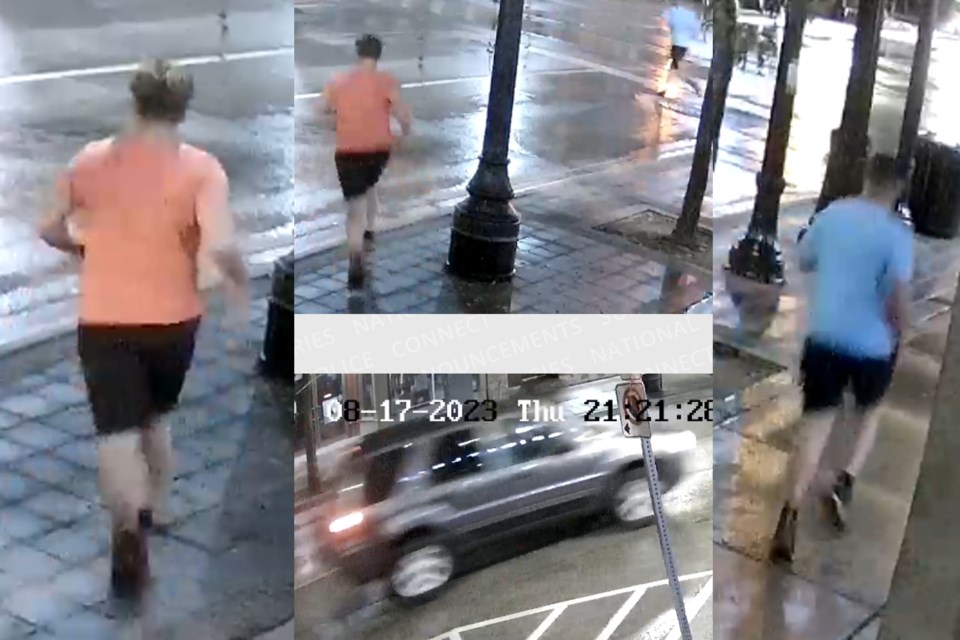 Police have released these photos of two of three suspects plus a vehicle. 