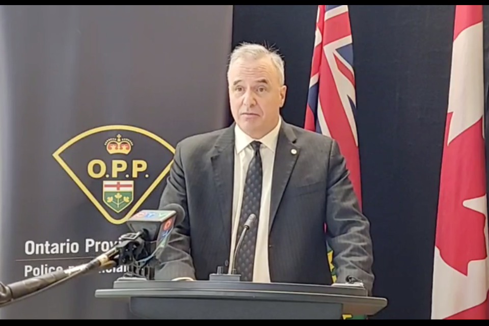 OPP Detective Inspector Matt Watson, the case manager for the investigation into the abduction of Elnaz Hajtamiri from a home in Wasaga Beach. Watson delivered an update on Jan. 18 announcing a dedicated tip line