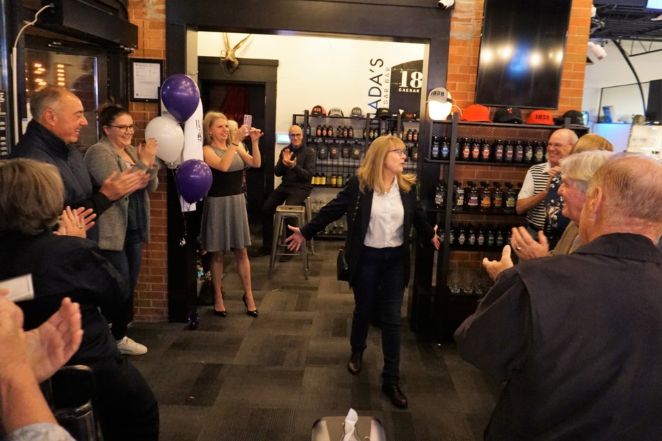 Yvonne Hamlin held a campaign party at 1858 Caesar Bar in Collingwood on Oct. 24, 2022.