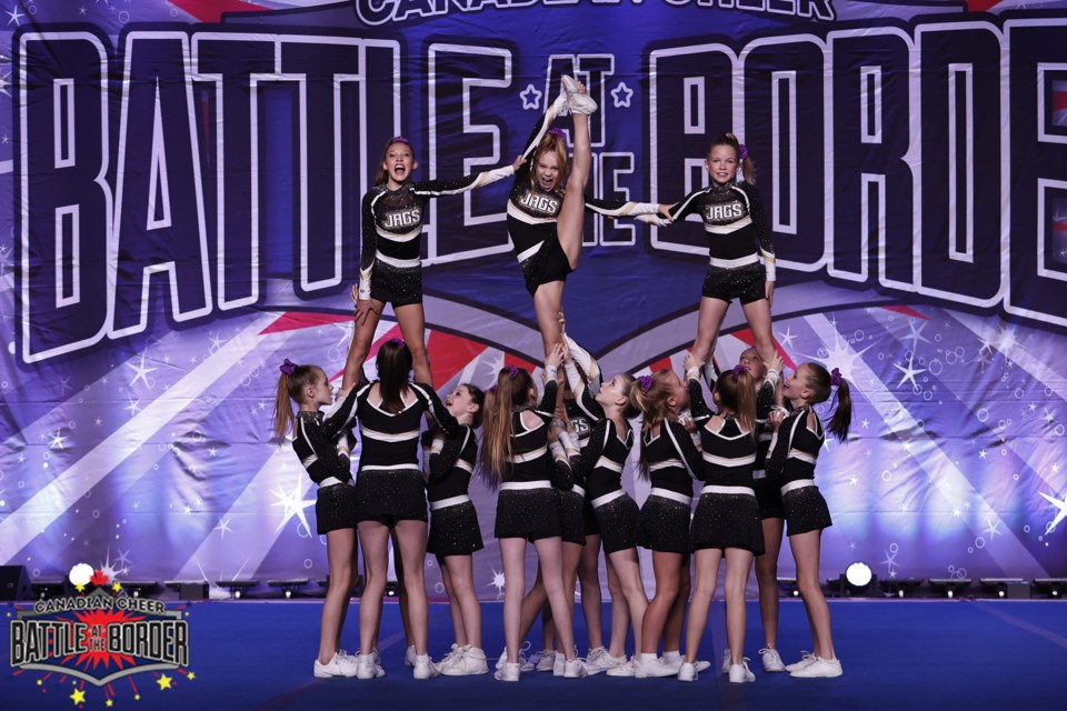Collingwood's CheerCore Jags elite team took home a first-place finish in the level one under-12 division at the Battle at the Border championships on Jan. 20.