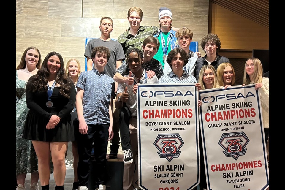 The Our Lady of the Bay Catholic High School's alpine ski team brought home five medals and two banners from the recent OFSAA Championship.