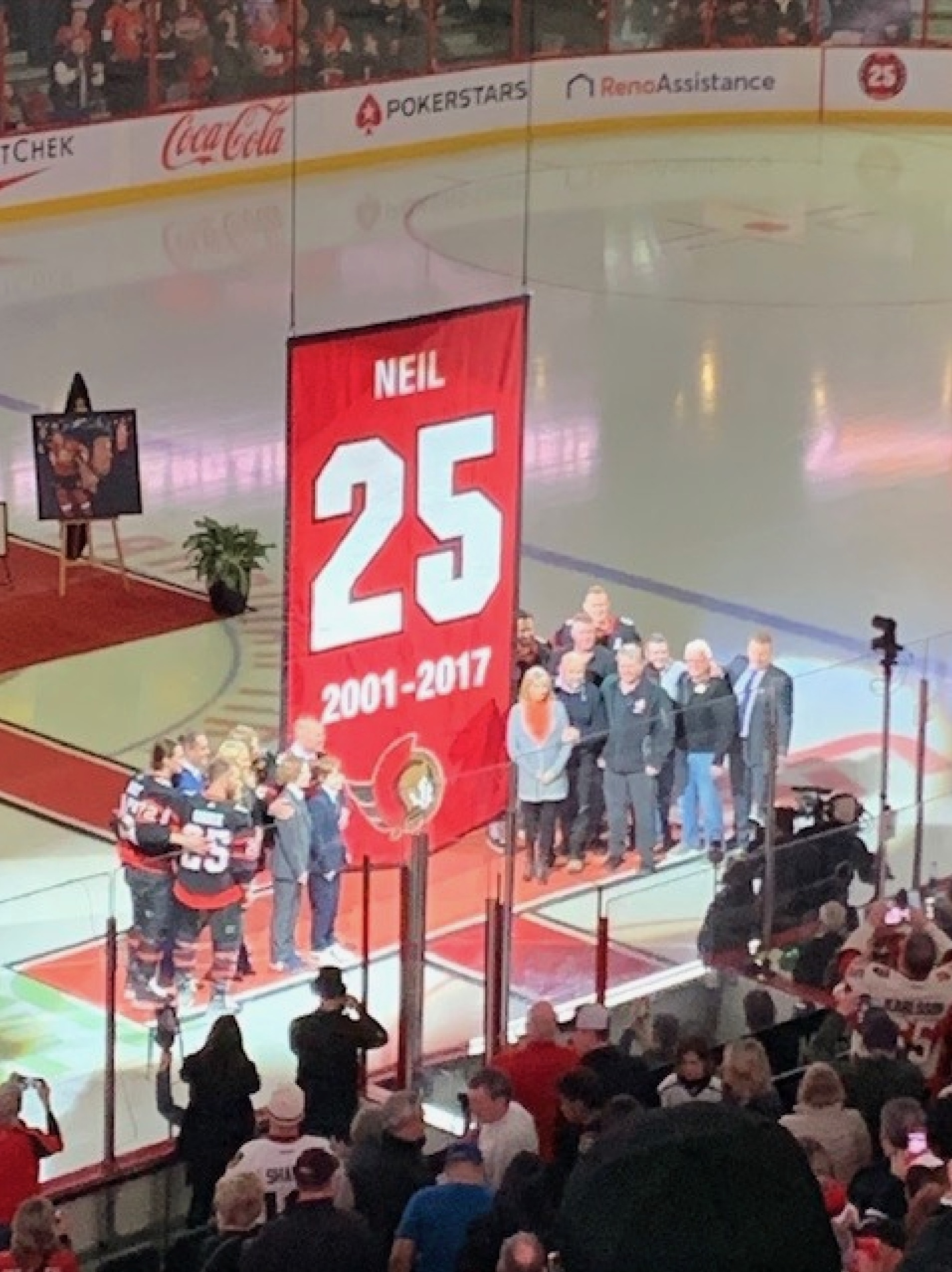 Ottawa Senators retire Chris Neil's #25