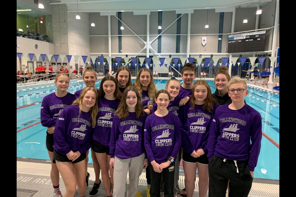 62 Collingwood Clippers travelled to Owen Sound last weekend for a regional meet. Contributed photo