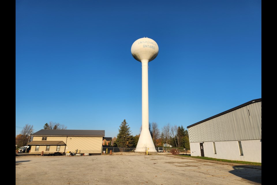 The water tower in Thornbury will be getting a new look in the near future.
