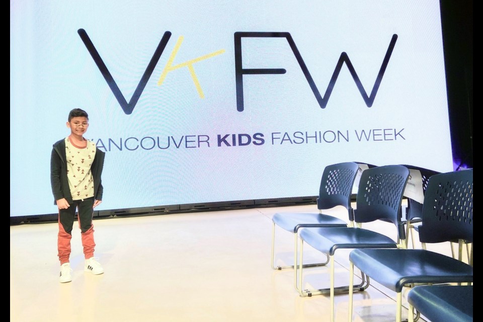 Ladner's Aiden Atwal made his modelling debut at Vancouver Kids Fashion Week.