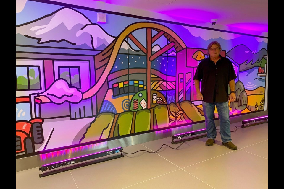 Tsawwassen artist Gary Nay’s piece depicts the new casino’s integration into Delta’s landscape.