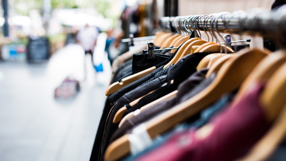 clothing on hanger