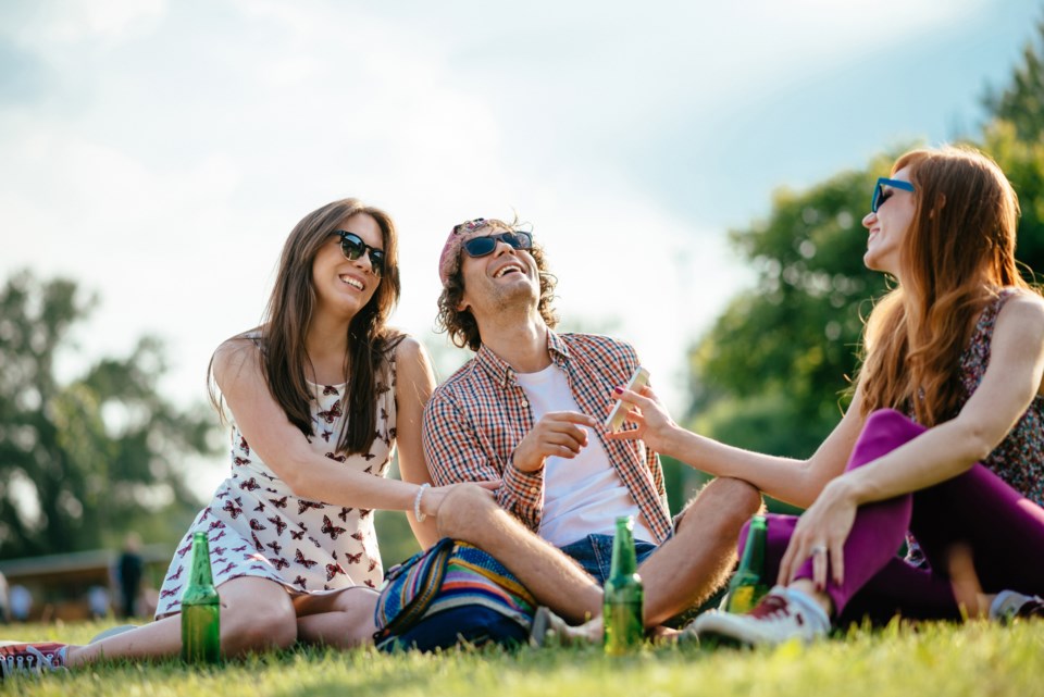 Drinking in the park