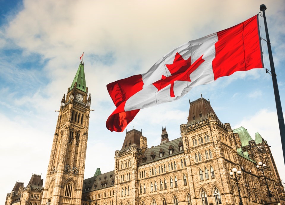ottawa-house-of-commons-with-canada-day-flag