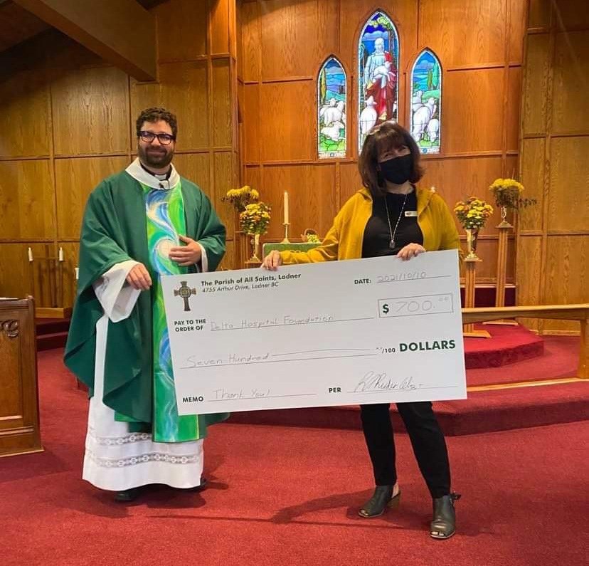All Saints Church cheque