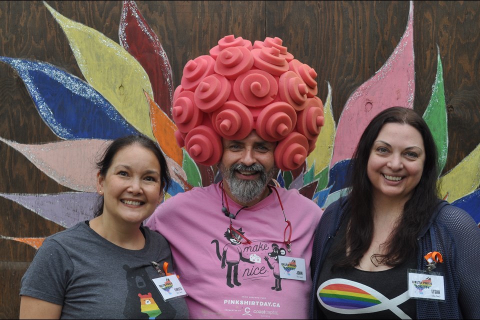 Delta Pride Society’s Christa Horita Kadach, John Darras and Lydia Elder.