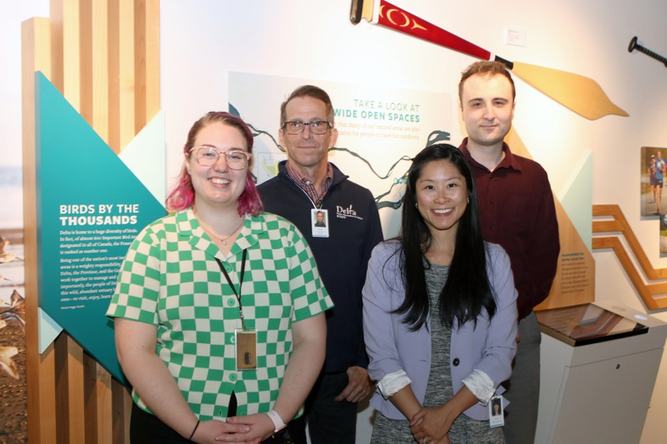 The City of Delta hosted a free community open house at the Douglas J. Husband Discovery Centre on Saturday, Sept. 24.
Pictured left to right; Kendall Kloosterman, Robert Sullivan, Michelle Taylor and Kevin Hicks from the City of Delta were all on hand to greet guests and provide information at Saturday's community open house.