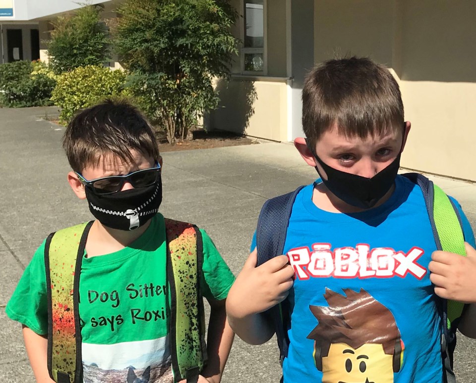 delta bc students wearing masks