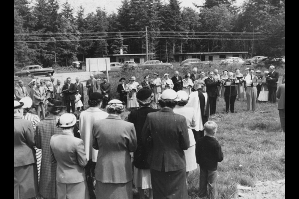 The groundbreaking ceremony for St. David's Anglican Church took place in 1953 and first service at the new building was held in May of 1954.

