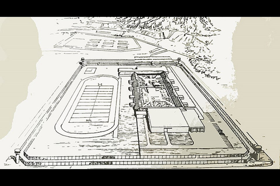 This artist’s rendering shows the proposed maximum security prison in Delta. 