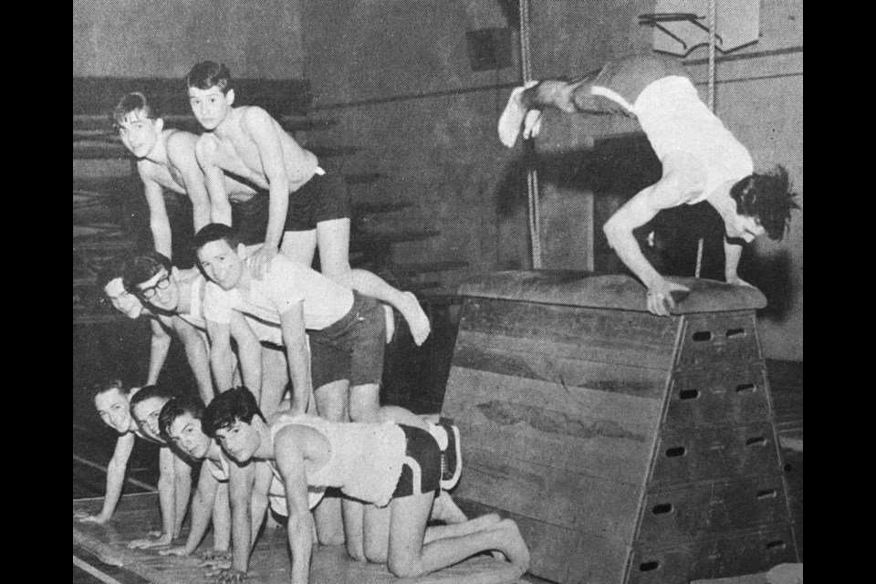 North Delta Secondary School in 1966 was noted for its team of acrobats.