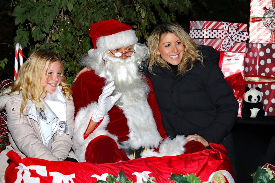 The fourth annual Tsawwassen Springs Festival of Lights held an opening night celebration last Friday, highlighted by a visit from Santa Claus. The festive walk is open daily through to Jan. 1. It is a key fundraiser for the Delta Hospital and Community Foundation. 