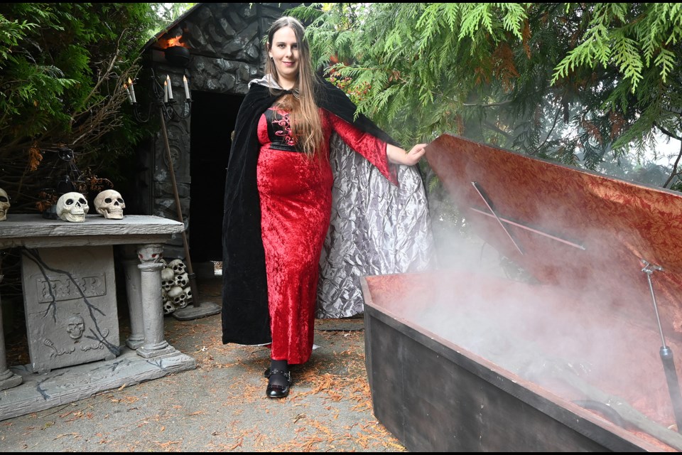 Mistress of Darkness Robyn Hasbach invites the community to her home at 5674 Grove Avenue on Halloween Night from 6-to-9 p.m. for the 20th edition of Halloween Horror Delta.