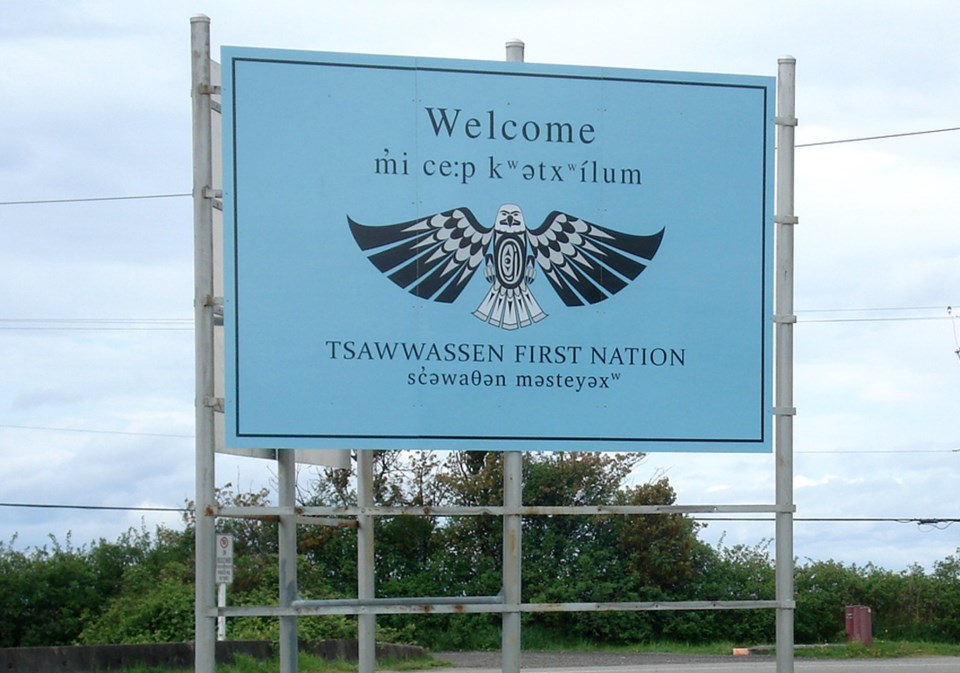 Tsawwassen First Nation sign