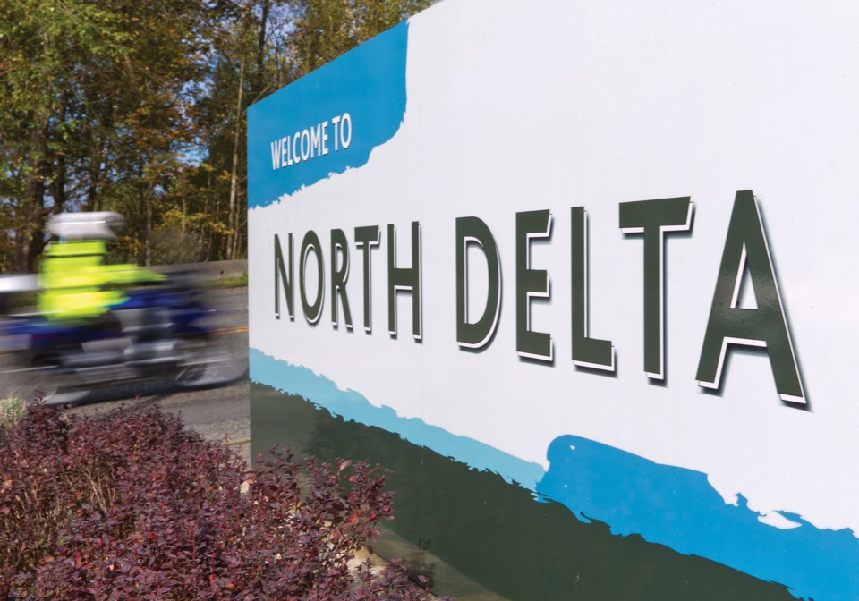 Welcome to North Delta sign