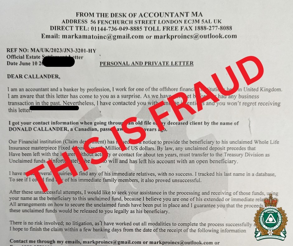dpd-fraud-letter