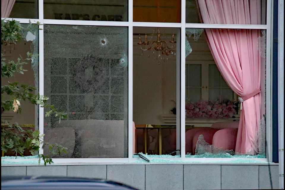 Surrey Police Service (SPS) officers are investigating the shots fired incident that occurred at approximately 4:40 a.m. on Aug. 7. outside Kap’s Café in Newton.
