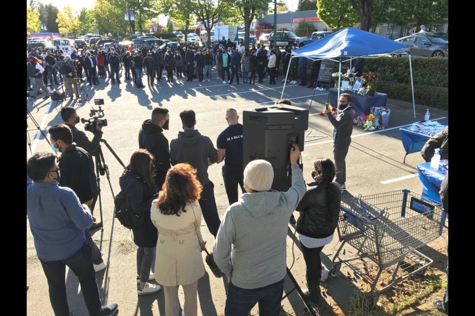 Family, friends, coworkers and supporters attended a candle light vigil at Scottsdale Centre on Friday evening to remember murder victim Bikramdeep Randhawa, one of several people killed in a recent spree of day time shootings at busy public places.