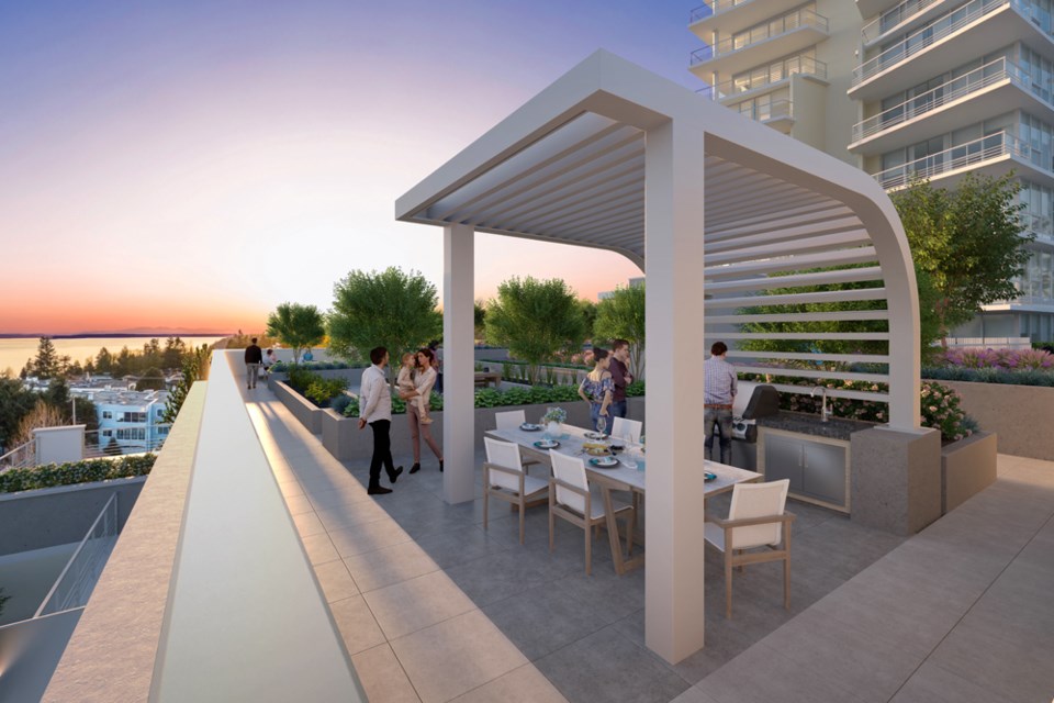 Exterior BBQ dining area. 