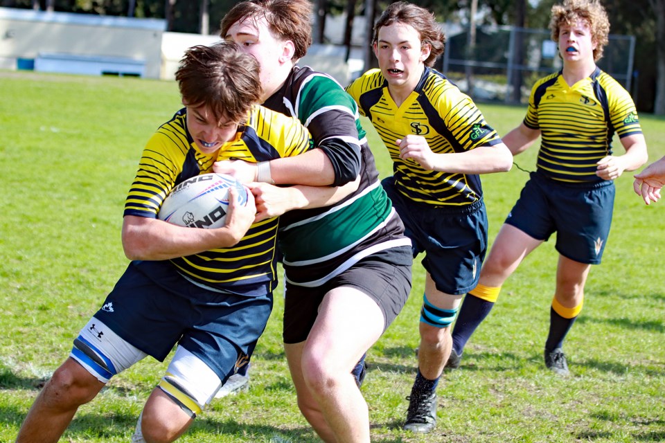 The SDSS Tier 1 Juniors picked up a 17-15 home win over Lord Tweedsmuir on April 3.